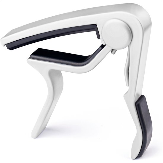 Gitaar Capo Deluxe - voor gitaren met stalen snaren – wit